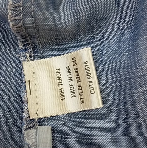 Cloth & Stone Denim 3/4 Sleeve Shirt - Picture 5 of 7